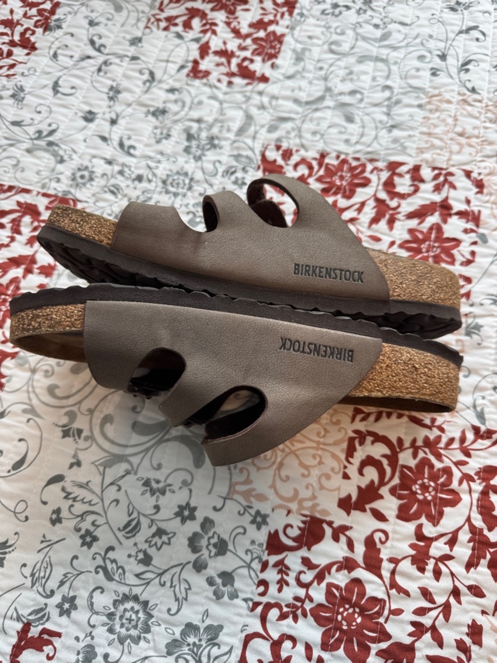 Birkenstock The Florida Brown Three-Strap Slide Sandals - Picture 2 of 6